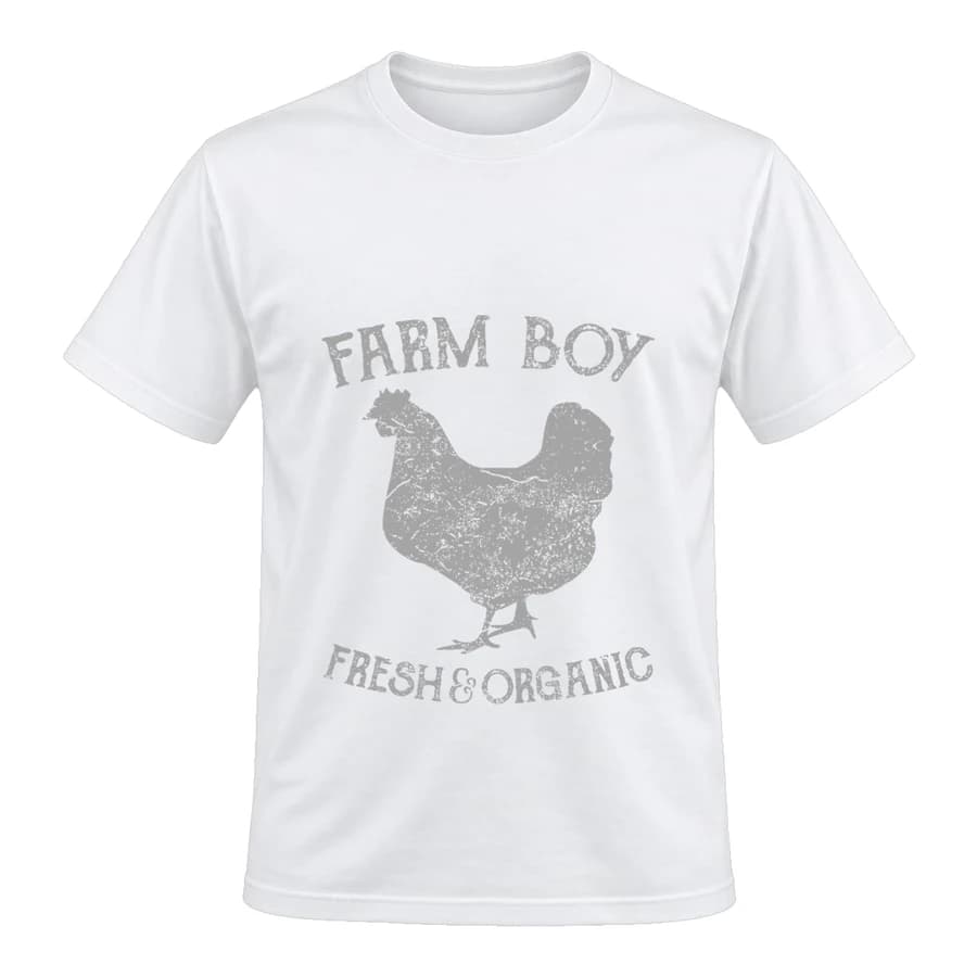 T-shirt — Farm Boy — Devant — Blanc